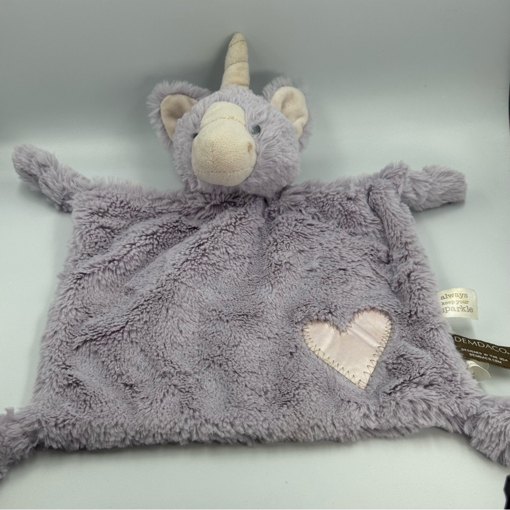 Demdaco Purple Unicorn Lovey Always Keep Your Sparkle
